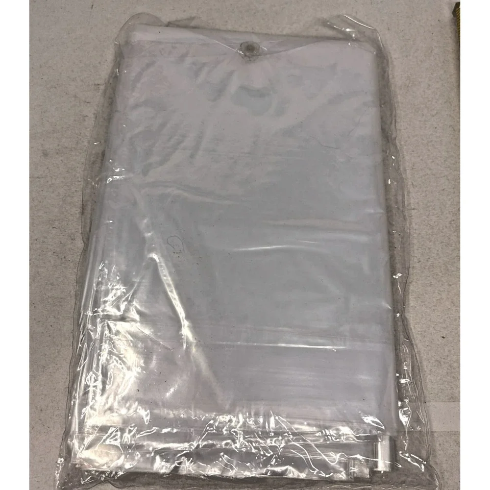 13 Piece Vtg Suit & Dress Garment Bag Set Clear Plastic Hanging Storage Covers